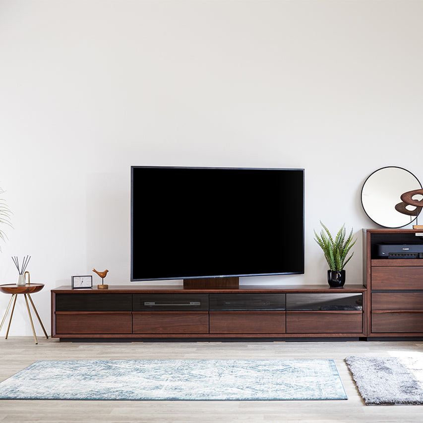 テレビボード 幅240cm Grande / グランデ 扉を閉めたままリモコン操作