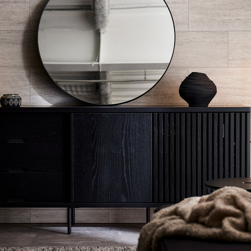 大川家具｜モーブル リビング収納 幅200cm｜和と北欧の要素を取り入れ