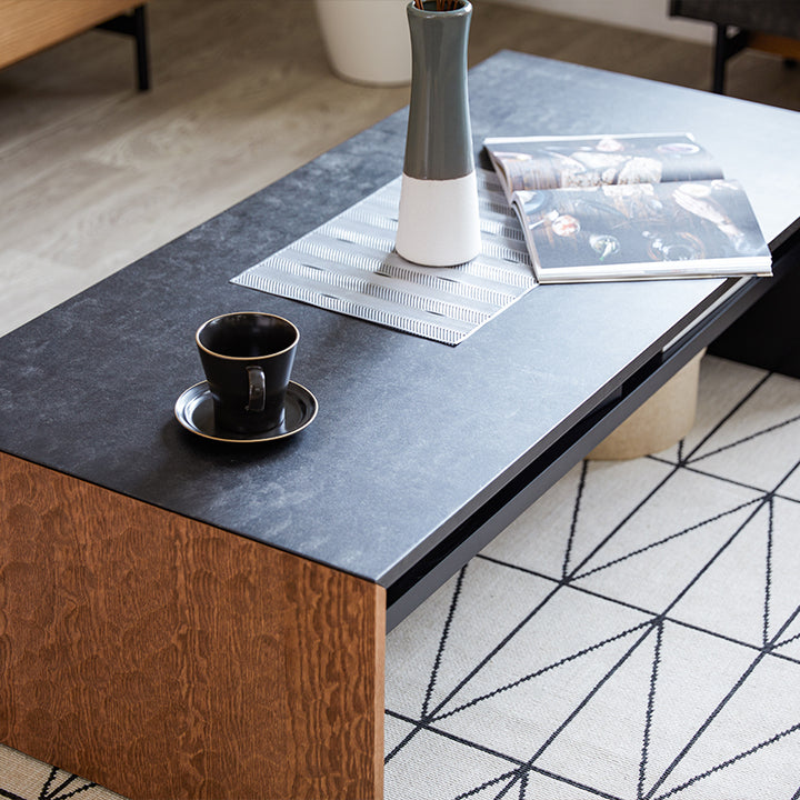 ローテーブル 大川家具 モーブル｜Alvin/アルヴィン テーブル 収納付き