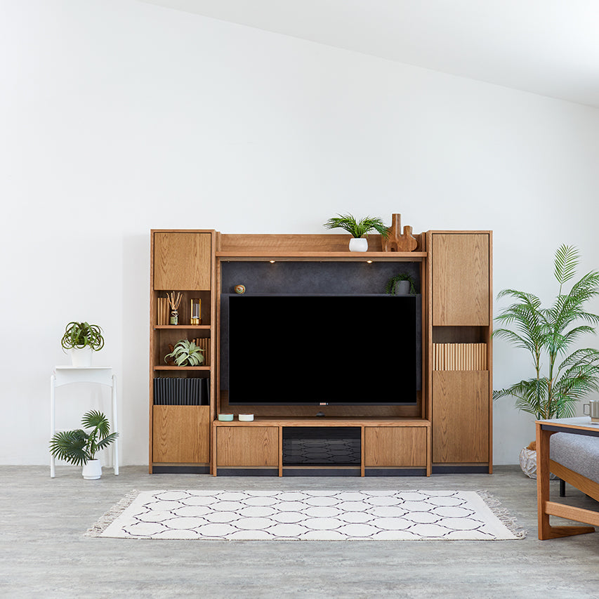 大川家具｜モーブル テレビ台 180cm｜ガラス 木目調【扉を閉めたままリモコン操作可】収納家具と壁掛けテレビスタンド –  mlifefurniture/shopify