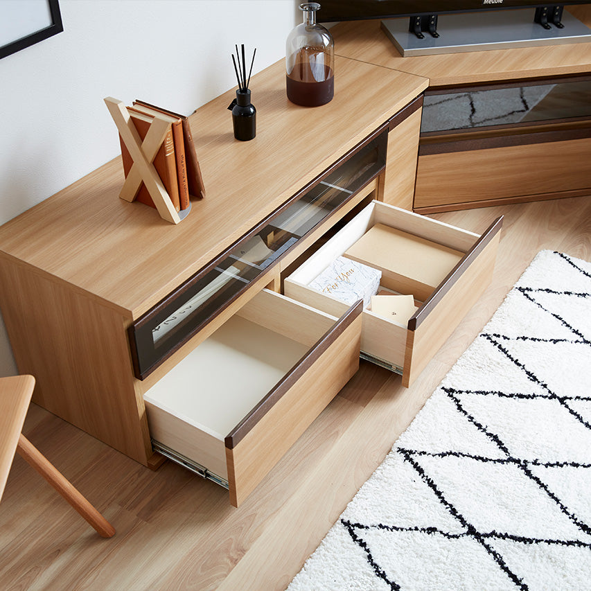 大川家具 Meuble モーブル スリットデザイン 無垢材 テレビボード※i1