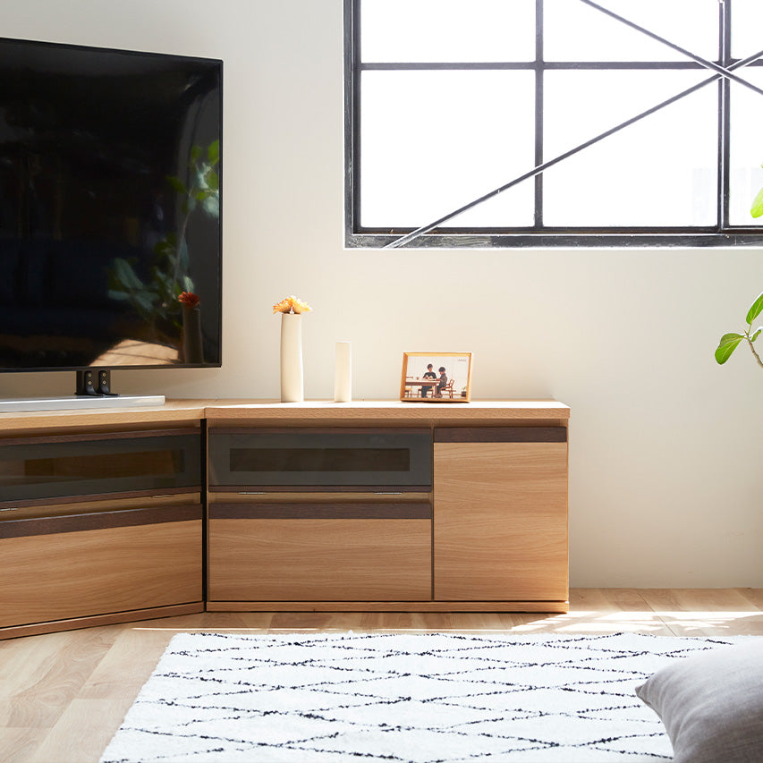 大川家具｜モーブル ローボード テレビ台 収納付き｜ テレビボード