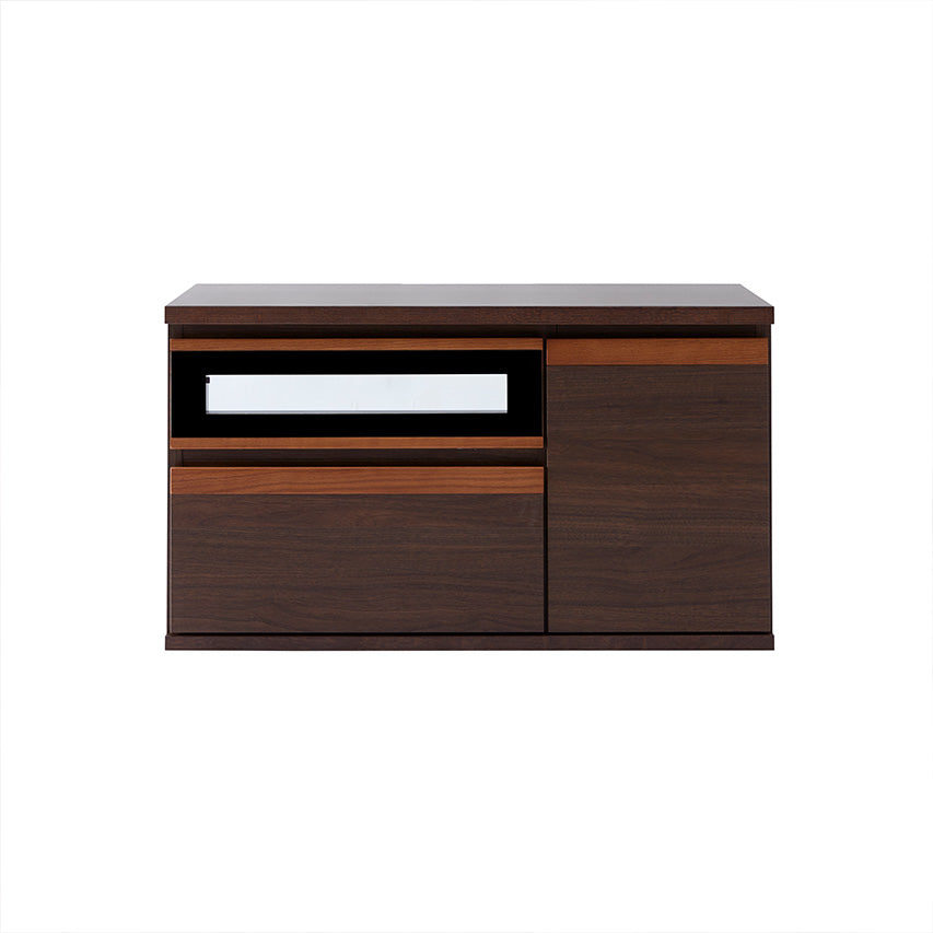 モーブル　テレビ台　モデスト　80AVボードL　ブラウン 大川家具｜モーブル ローボード テレビ台 収納付き｜ テレビボード