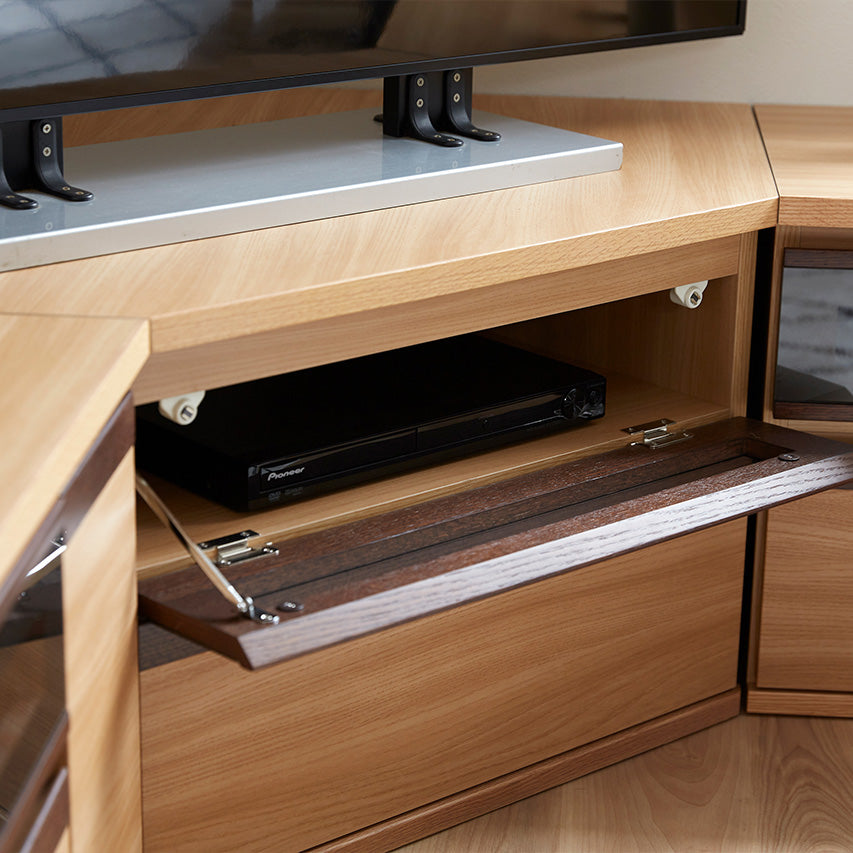 大川家具｜モーブル ローボード コーナータイプ テレビ台 収納付き