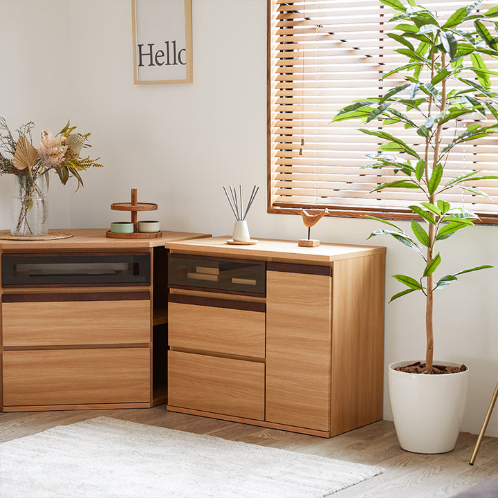 大川家具｜モーブル サイドボード テレビ台 ハイタイプ 収納付き