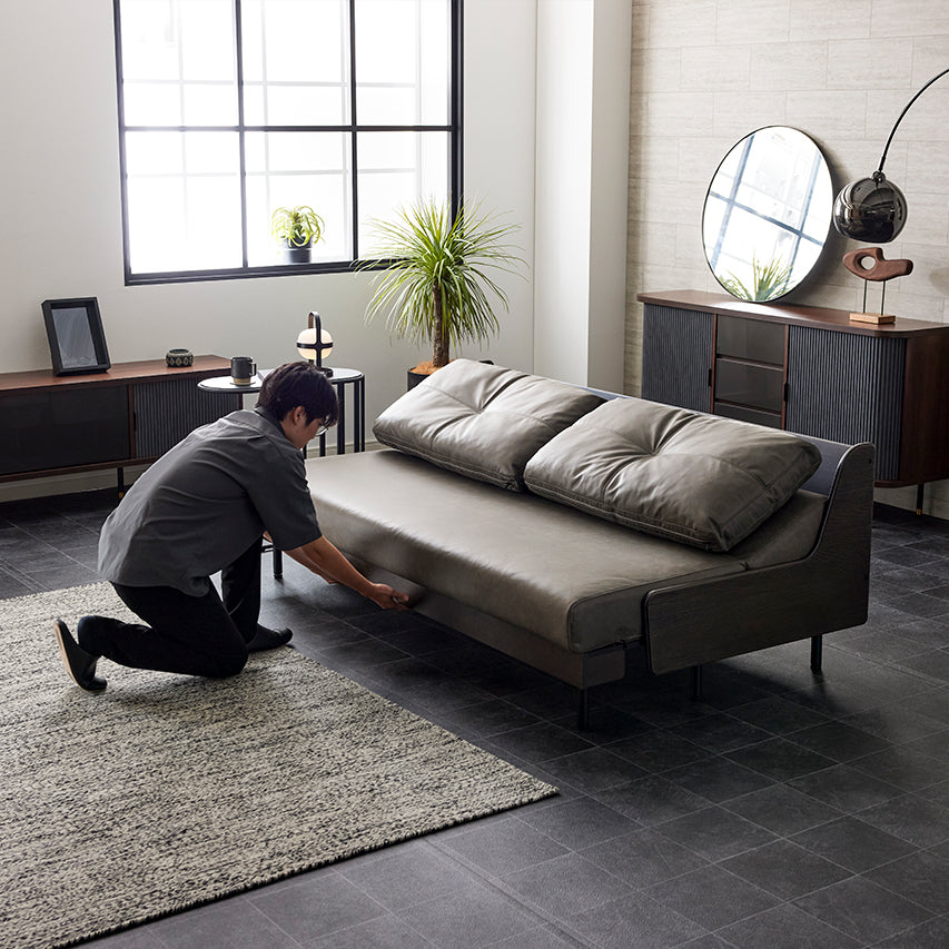 モーブル 大川家具 ダークグレー ソファベッド 大川家具 | モーブル ソファベッド 幅200cm | Gris グリス - 寝心地の