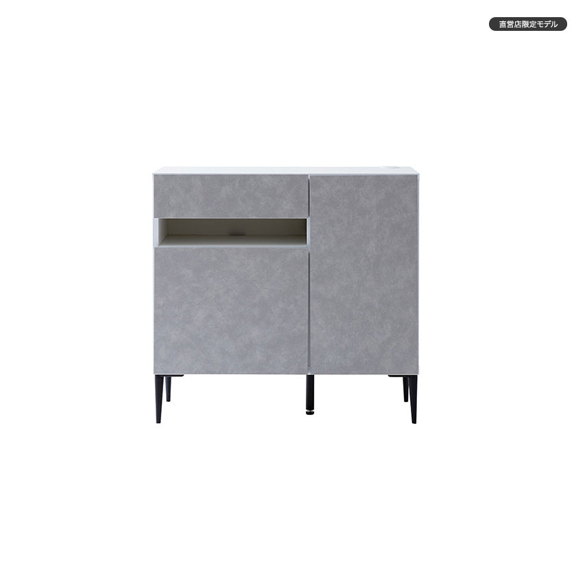 サイドボード 幅90cm LEAD / リード プリンター収納 モルタル調 大川