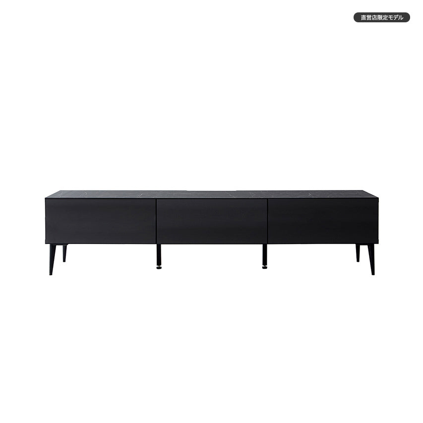 テレビボード 幅180cm LISBON / リスボン ガラス 大理石調 大川家具 モーブル【開梱設置無料】