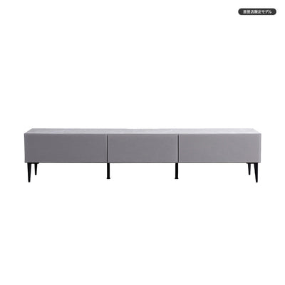 テレビボード 幅200cm LISBON / リスボン ガラス 大理石調 大川家具 モーブル【開梱設置無料】