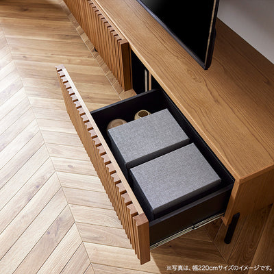 テレビボード 幅180cm LUKEII / ルーク2 大川家具 モーブル ｜贅沢に施された職人技術の縦格子