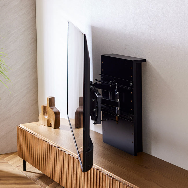大川家具 モーブル TVボード 幅220cm ｜ オーク無垢材の縦格子が美しい