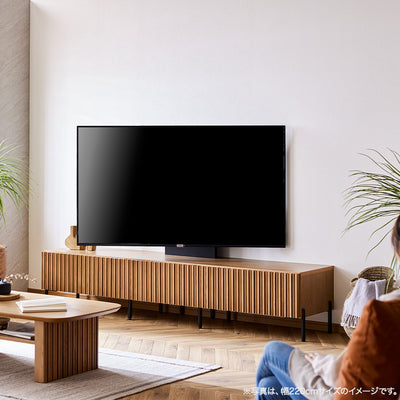 テレビボード 幅180cm LUKEII / ルーク2 大川家具 モーブル ｜贅沢に施された職人技術の縦格子