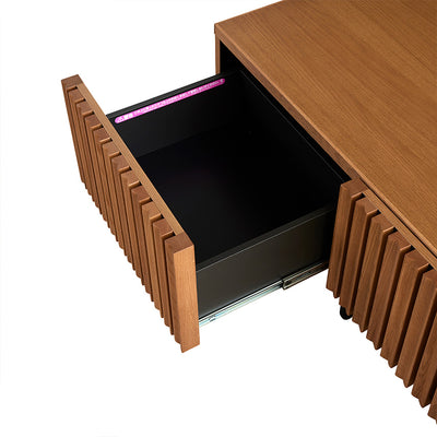 テレビボード 幅160cm LUKEII / ルーク2 大川家具 モーブル ｜贅沢に施された職人技術の縦格子