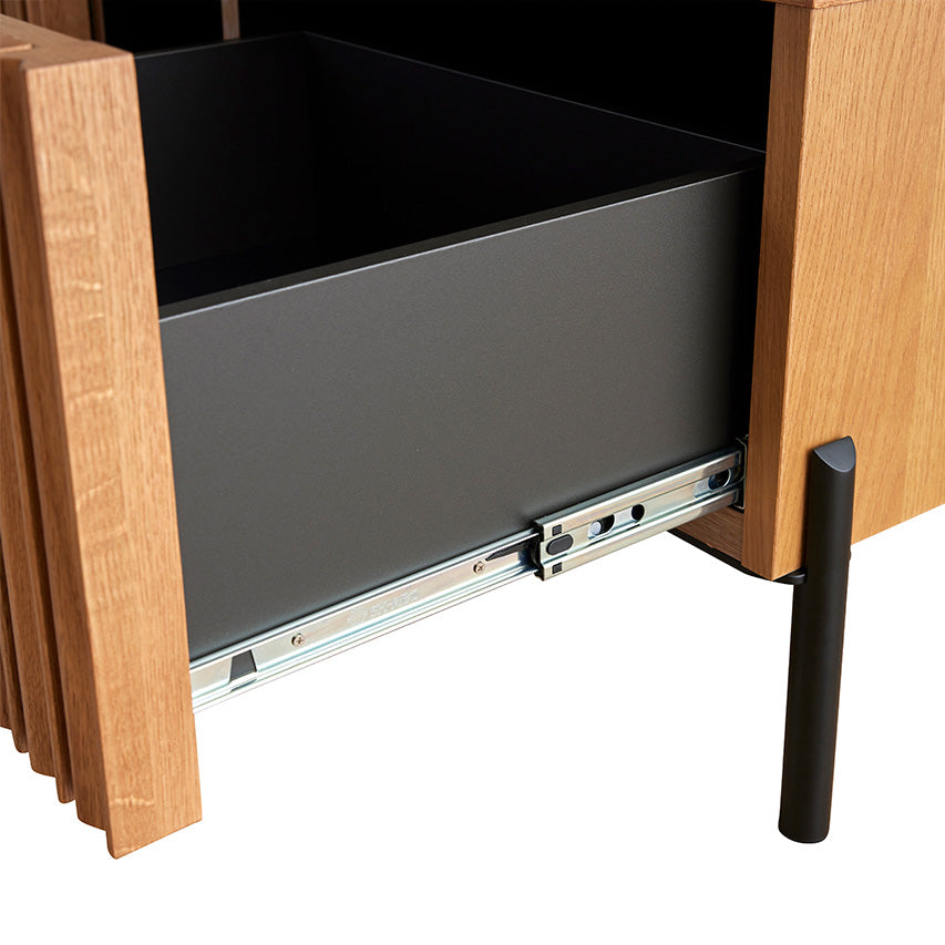 テレビボード 幅200cm LUKEII / ルーク2 大川家具 モーブル ｜贅沢に施された職人技術の縦格子