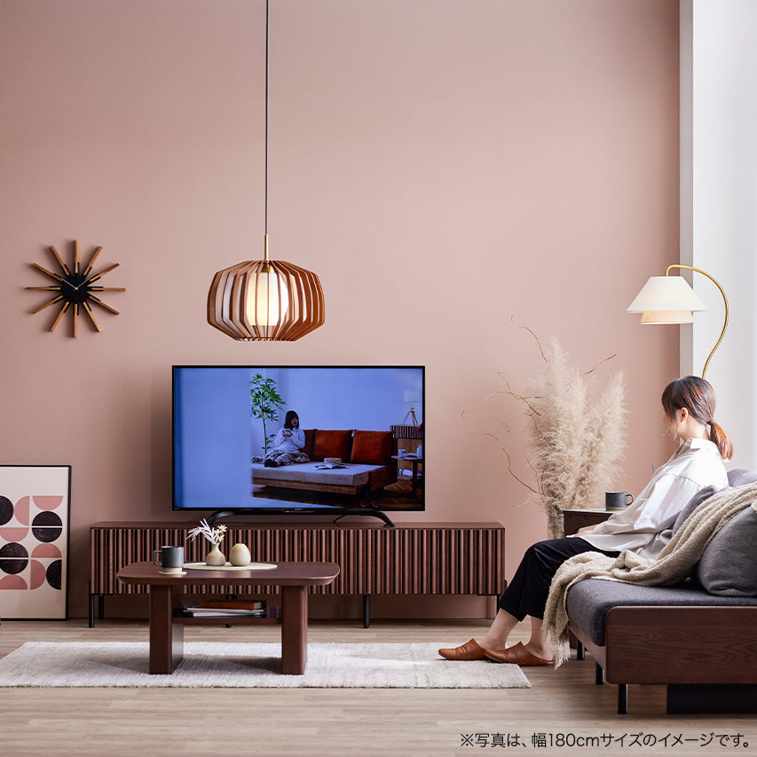 テレビボード 幅180cm LUKEII / ルーク2 大川家具 モーブル ｜贅沢に施された職人技術の縦格子