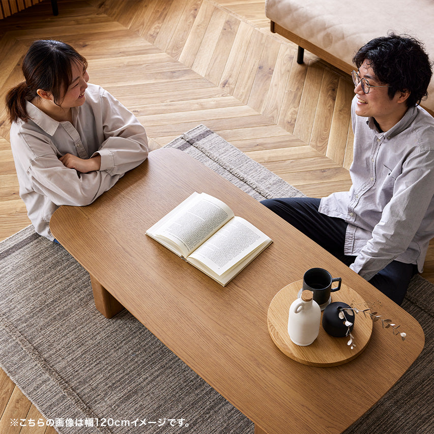 大川家具 モーブル ローテーブル 幅80cm 収納スペース付 ｜格子が