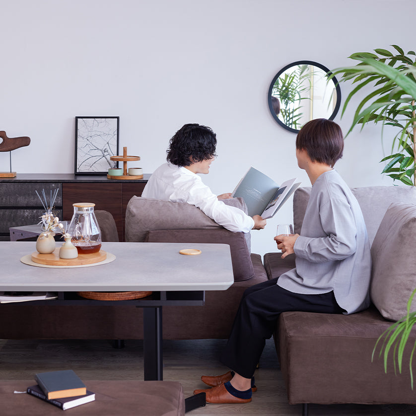 Lump ランプ リビングダイニングソファ 大川家具 モーブル ｜ 快適なくつろぎと上質なデザイン