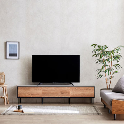 テレビボード 幅180cm Leo / レオ 扉を閉めたままリモコン操作可能 大川家具 モーブル 【開梱設置無料】