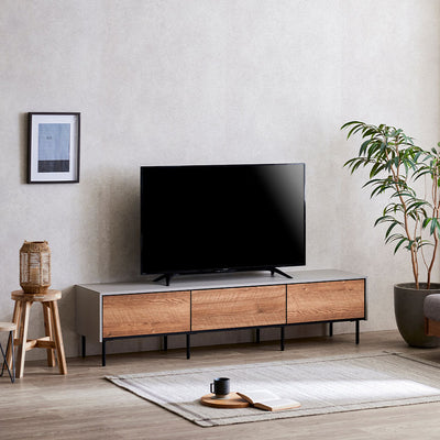 テレビボード 幅180cm Leo / レオ 扉を閉めたままリモコン操作可能 大川家具 モーブル 【開梱設置無料】