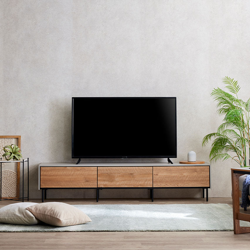 テレビ台 異素材感を楽しむテレビボード 200cm ｜ Leo / レオ モーブル