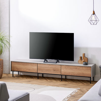 テレビ台 異素材感を楽しむテレビボード 220cm ｜ Leo / レオ モーブル 大川家具 – mlifefurniture/shopify