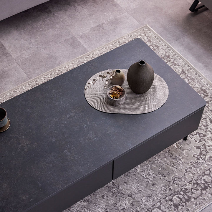 リビングテーブル 120×60 MLT-242 収納付き 【 傷・汚れに強いメラミン