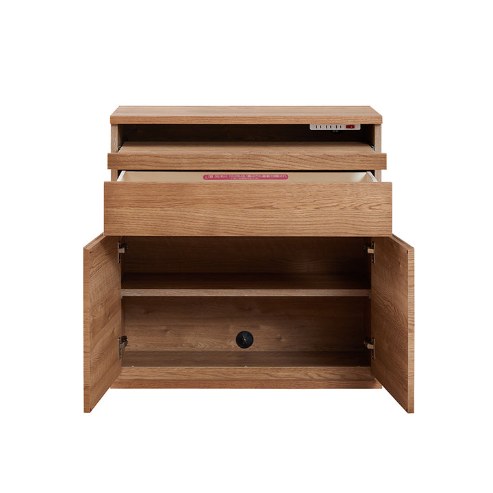 大川家具｜モーブル サイドボード 80cm｜スリム設計 リモートにも便利