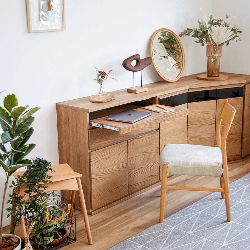 送料込） Meuble サイドボード テレビボード コンセント付き ブランド