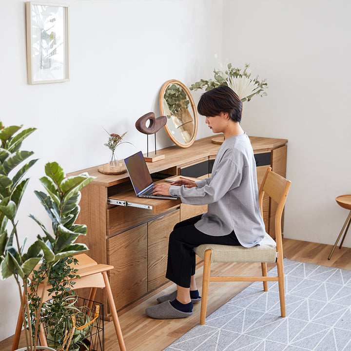 大川家具｜モーブル サイドボード 120cm｜スリム設計 リモートにも便利