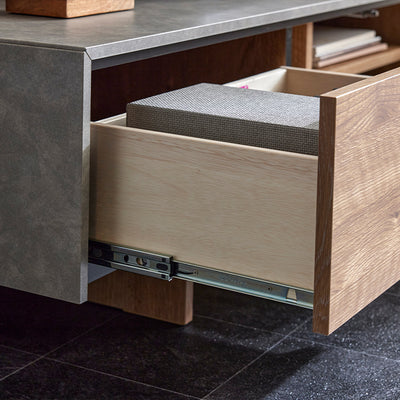 テレビボード 幅180cm RulerⅡ /ルーラー2 扉を閉めたままリモコン操作可能 モルタル調 大川家具 モーブル 【開梱設置無料】