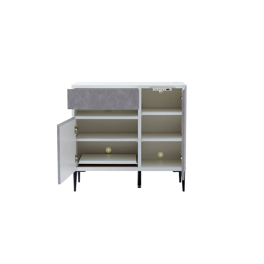 サイドボード 幅90cm LEAD / リード プリンター収納 モルタル調 大川