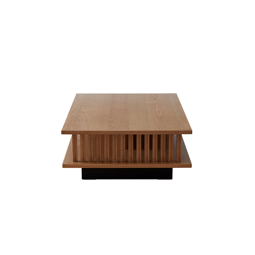 リビングテーブル 長方形 幅120cm LUKE/ルーク 大川家具 モーブル ｜贅沢に施された職人技術の縦格子