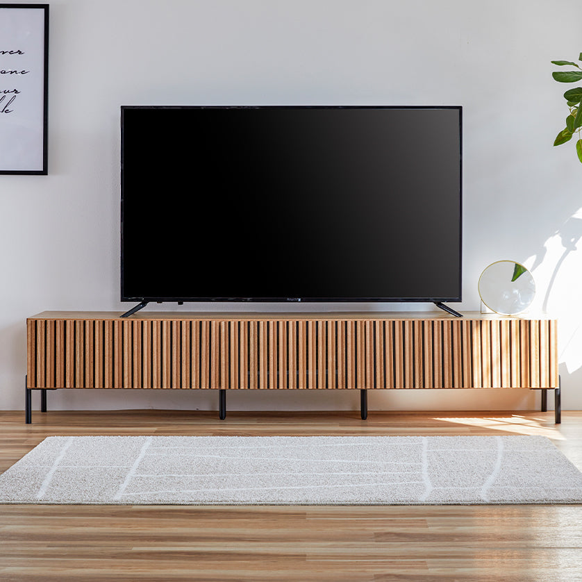 大川家具 モーブル TVボード 幅200cm ｜ オーク無垢材の縦格子が美しいリビング収納 – mlifefurniture/shopify