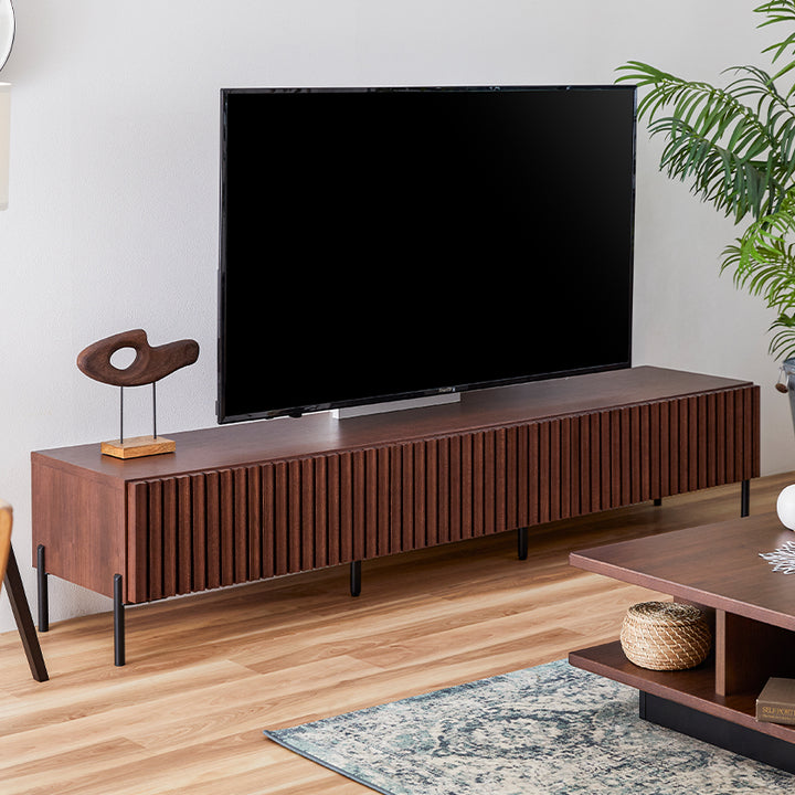 大川家具 モーブル TVボード 幅200cm ｜ オーク無垢材の縦格子が美しいリビング収納 – mlifefurniture/shopify